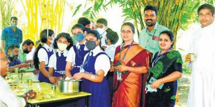 829px x 413px - Students of Kochi school prepare carbon-neutral feast - Vikalp Sangam