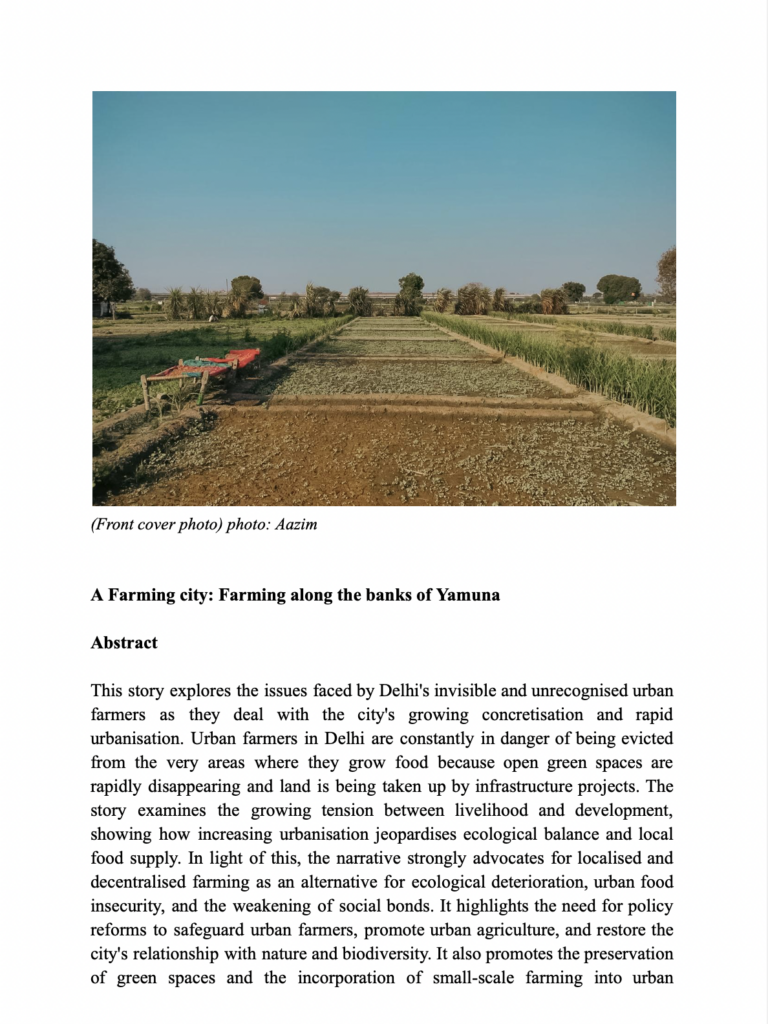 Aazim Bhat Farming City Report Cover