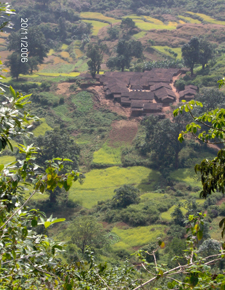 A Kond village just below Khandual Mali